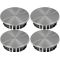 05-12 Chevy; 05-10 Pontiac Multifit (w/16-18 inch Alum Whl) Brushed Alum Center Cap (Dorman) Set