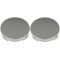 03-14 Mazda Multifit (w/Alloy Wheels) Silver Painted Snap In Center Cap Pair (Dorman)