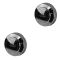 (E150, E250, E350 92-14 Front; 08-16 Rear); 95-98 F250-F350 RWD Frt Whl Chrm Center Cap PAIR (FD)