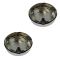 (E150, E250, E350 92-14 Front; 08-16 Rear); 95-98 F250-F350 RWD Frt Whl Chrm Center Cap PAIR (FD)