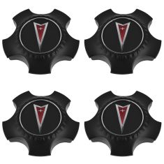 08-09 Pontiac G8 (w/18 In, Double 5 spoke Silver Wheel) Black w/Red Arrow Logo Center Cap SET (GM)