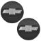 13 Camaro Conv; 10-15 Camaro Cpe; 12-15 Volt Black w/Silver ~Bowtie~ Logo Wheel Center Cap Pair (GM)