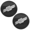 13 Camaro Conv; 10-15 Camaro Cpe; 12-15 Volt Black w/Silver ~Bowtie~ Logo Wheel Center Cap Pair (GM)