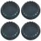 13 Camaro Conv; 10-15 Camaro Cpe; 12-15 Volt Black w/Silver Bowtie Logo Wheel Center Cap Set (GM)