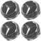 90-15 Mercedes Bz C CL CLA CLS E G ML GL GLK S SL SLK Class Chrme/Black Center Cap Set of 4 (MB)