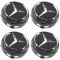 90-15 Mercedes Bz C CL CLA CLS E G ML GL GLK S SL SLK Class Chrme/Black Center Cap Set of 4 (MB)