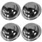 06-15 Chrysler 300; 07-08 Magnum; 06-15 Charger (w/Police Pkg) Chrome Dish Center Cap Set (Mopar)