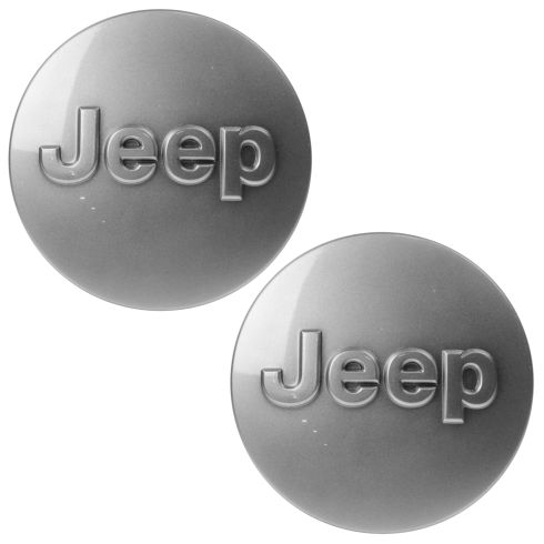 11-15 Jeep Wrangler, Gr Cherokee (w/Whl Code: WFY, WPF, WPJ) Gray ~Jeep~ Logoed Center Cap Pair(Mp)