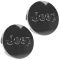 07-15 Compass, Patriot; 11-15 Gr Cher, Wrangler (17-20 In Whl) Black Jeep Logoed Center Cap Pair(MP)