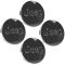 07-15 Cmpss, Patrt; 11-15 Gr Cher, Wrglr (17-20 In Whl) Black Jeep Logoed Center Cap Set of 4(MP)