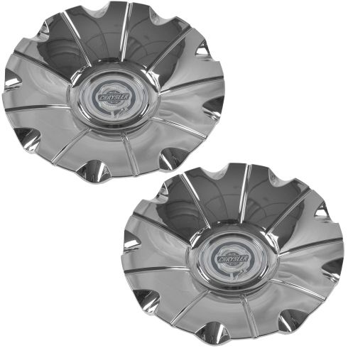 07-10 Chrysler 300 (w/18 x 7 1/2, 9 Spoke Chrome Wheel) ~Chrysler~ Loged Center Cap Pair (Mopar)