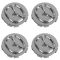 04-15 Mazda 3, 5, 6, CX7, CX9, RX8, MPV, MIATA (w/16, 17, 18 Whl) Mzda Logod Cntr Cap Set of 4(MZ)