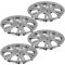 11-14 Mazda 2 (7 Spoke) ~Mazda~ Logoed Silver & Chrome Hubcap Wheel Cover Set of 4(Mazda)