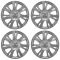 11-14 Mazda 2 (7 Spoke) ~Mazda~ Logoed Silver & Chrome Hubcap Wheel Cover Set of 4(Mazda)