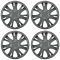 11-14 Mazda 2 (7 Spoke) ~Mazda~ Logoed Silver & Chrome Hubcap Wheel Cover Set of 4(Mazda)