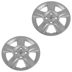 07-09 Nissan Sentra (w/16 Inch Wheel) Logoed 5 Spoke Silver Wheel Cover Hub Cap Pair (Nissan)