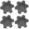 07-14 FJ Cruiser; 01-14 Tacoma (w/16, 6 Spoke Whl) Silver & Red ~TRD~ Ctr Cap Set of 4 (Toyota)