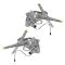 89-95 BMW 525i; 94-95 530i, 540i; 89-93 535i; 91-94 M5 Rear Door Power Window Regulator w/Motor PAIR