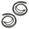 1985-91 Buick Olds Pontiac Cadillac Front Door Weatherstrip Seals (Front Wheel Drive)