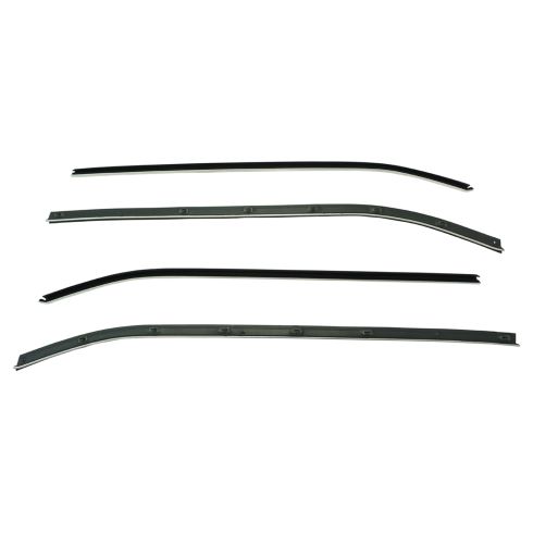 69-75 Chevy Corvette Convertible Inner & Outer Window Weatherstrip Sweep Seal Kit (Set of 4)