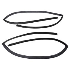 66-77 Ford Bronco Front Door Upper Door Weatherstrip Seal w/Molded End PAIR