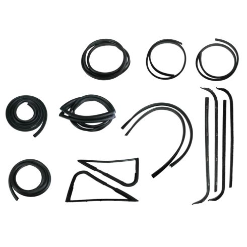 1967-70 Ford F-Series Pickup Complete Weatherstrip Kit for Trucks WITHOUT Chrome Window Trim