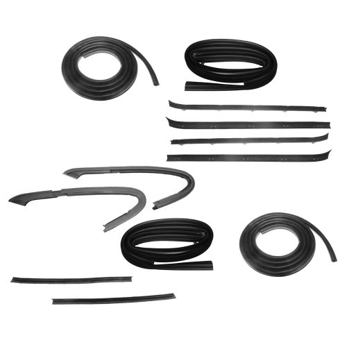 Front Door Glass Run Channel Weatherstrip Seals Pair for Chevy GMC Pickup Truck