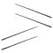 70-93 Ford L-Series Heavy Duty Truck Front Door Window Weatherstrip Sweep Kit (Set of 4)