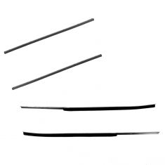 63-66 Chevy Corvette Conv (w/7 Hole Mount Points) Inner & Outer Window Sweep Weatherstrip (Set of 4)