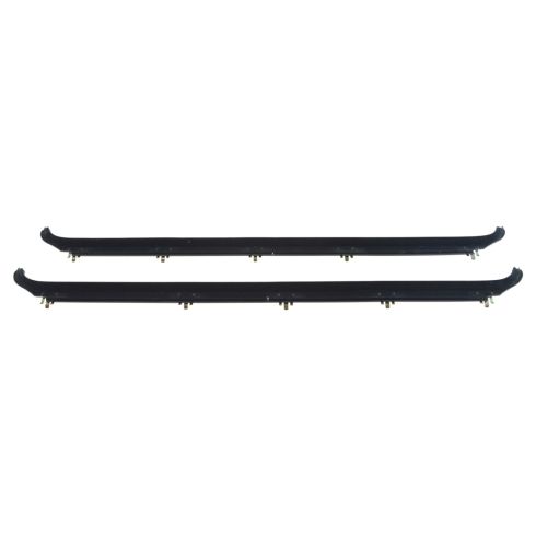 96-97 Ford F250 Crew Cab; 87-97 F350 Rear Door Window Outer Belt Weatherstrip Seal PAIR