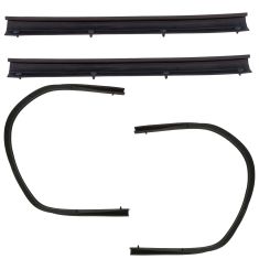 99-16 Ford F250SD-F550SD Crew Cab Front & Rear Door Mtd Lower Weatherstrip Seal Kit (Set of 4)