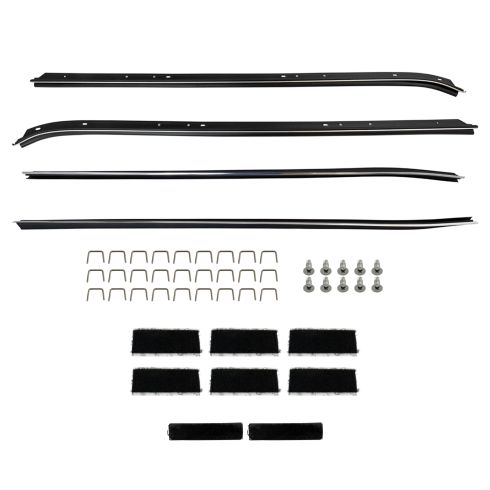 70-81 Firebird Camaro Inner & Outer Belt Molding (w/ 1/8 Inch Chrome Bead) Kit (Set of 4)