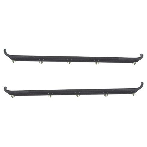 96-97 Ford F250 Crew Cab; 87-97 F350 Rear Door Window Outer Belt Weatherstrip Seal PAIR (Ford)