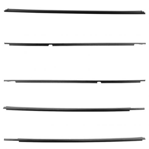 03-09 Toyota 4Runner Front & Rear Door w/Liftgate Glass Outer Belt Mld Wstp Seal Kit (Set of 5) (TY)