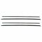 65-66 Ford Mustang (Cpe & Conv) Inner & Outer Door Window & 1/4 Panel Wstrip Sweeps (4 Piece Set)