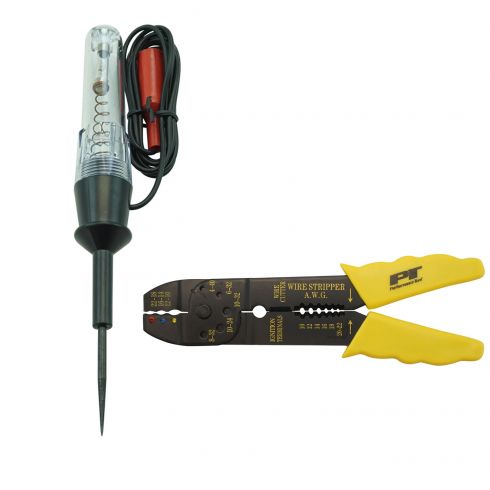 Electrical Test Light & Wire Crimping Tool Set