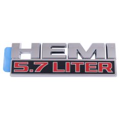 03-15 Chrysler, Dodge Multifit Accessory 5.7L HEMI Fender Emblem LH = RH (Mopar)