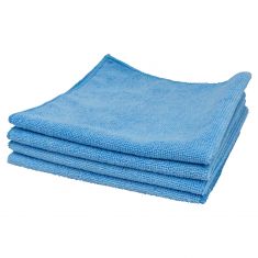 Professional Blue Microfiber Terry Towel (16 In x 16 In) (4 Pack)
