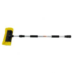 5 LEVEL LOCK IN PLACE: Fountain Brush w/Flo-Thru (36 to 66 In) Telescpic Hndle & Yellow Bristles