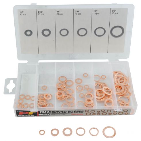 110 pc Copper Washer Assortment