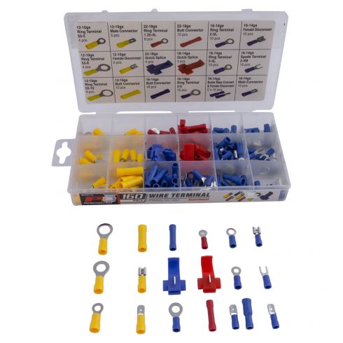 160 pc Wire Terminal Assortment