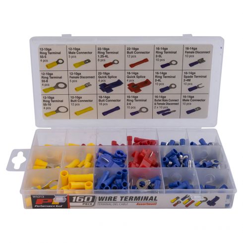 Electrical Terminal Assortment 160 Piece Kit Performance Tool