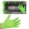 DERMA-VUE: Powder-Free, Fully Textured HI VIZ GREEN Nitrile, NON LATEX 6 MIL Gloves (100/BOX) (LRG)