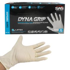 DYNA GRIP: Powder Free, Exam Grade, Fully Textured LATEX 7 MIL Gloves (100/BOX) (XLARGE)