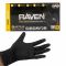 RAVEN: Powder-Free, Exam Grade, Fully Textued BLACK Nitrile NON LATEX 6 MIL Gloves 4 Box Kit (M)