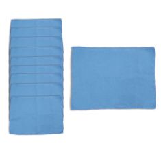 Large Blue Microfiber Waffle Towel 10 pack (17.71 x 13 Inch)